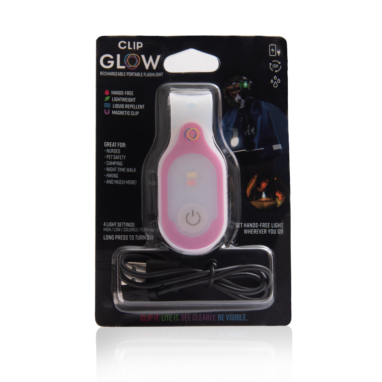 ClipGlow - Rechargeable Handsfree Magnetic Flashlight