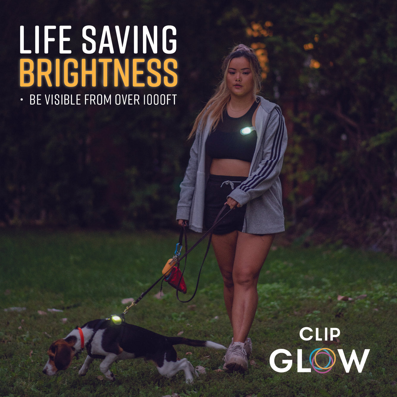 ClipGlow - Rechargeable Handsfree Magnetic Flashlight